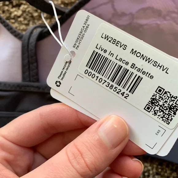 NWT lululemon Live in Lace Bralette MONW/SHVL - Picture 4 of 9